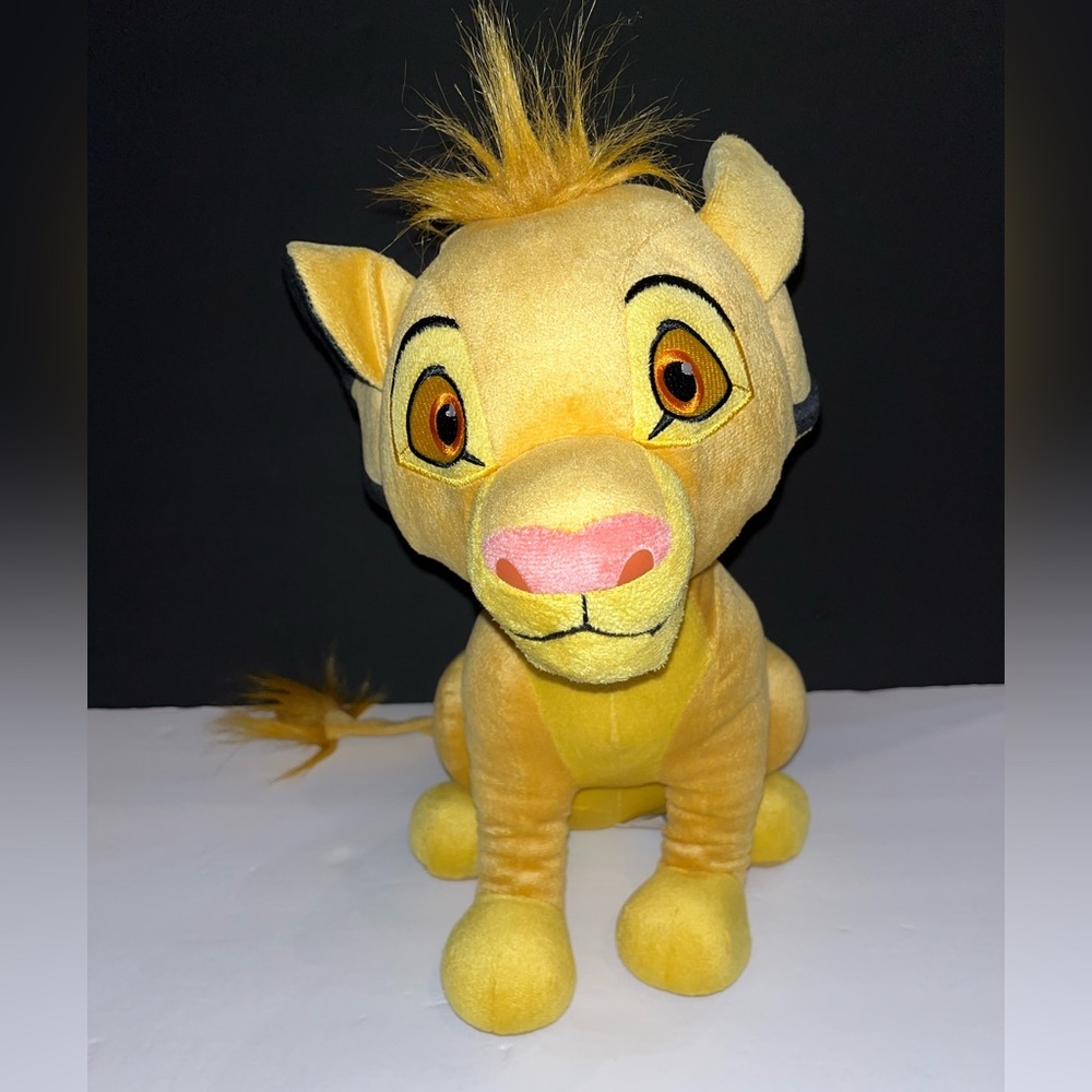 Disney Yellow Simba Plush with Pink Nose